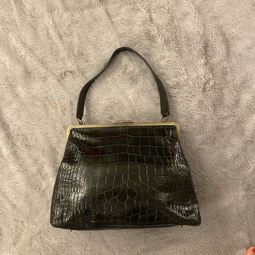 Charlie Lapson dark forest green colour genuine leather bag